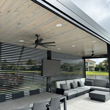 Tongue and groove ceilings for pergolas made by Southern Ornamental and Fence