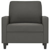 vidaXL Sofa Accent Living Room Single Sofa Chair with Armrest Dark Gray Velvet