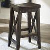 Crafters and Weavers Oak Park Saddle Seat Bar Stool - 30"H
