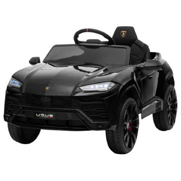 12V 7AH Kids Car Licensed Lamborghini Electric Vehicle High/Low Speed, Black