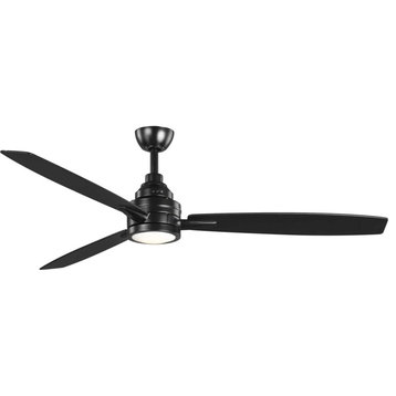 Gaze 1 Light 60" Indoor Ceiling Fan, Black