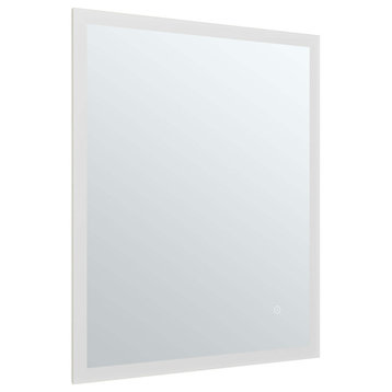 Aluminum Mirror, LED Anti-Fog, Warm/Cool Light Feature, 24x30, Rectangular