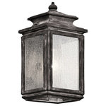 Kichler - Outdoor Wall 1-Light, Weathered Zinc - There is a taste of industrial flair in this traditional 1 light outdoor wall fixture from the Wiscombe Park collection. With details reminiscent of old world lanterns the Weathered Zinc finish is perfectly complimented by the clear seedy glass.