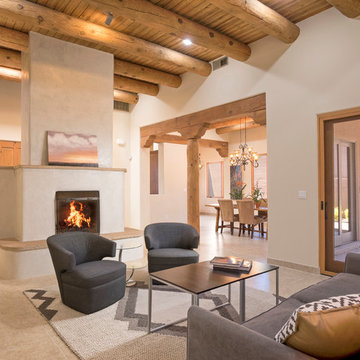 Santa Fe Transitional Pueblo by Borrego Custom Homes