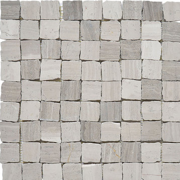 12"x12" Marble Mosaic Tile, Rabat Collection, Patio, Square, Tumbled, Set of 5