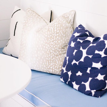 Air blue breakfast nook cushions