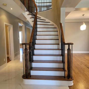Hardwood Floor Refinishing + Staircase Refinishing (Mavis Rd, Mississauga)