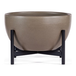 Case Study Bowl Planter with Metal Stand - Indoor Pots And Planters