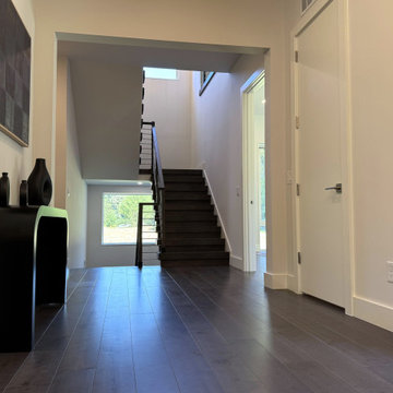 Project #137 | Maple Staircase with Stainless Steel Railing