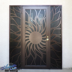 Flame - Wrought Iron Security Door - Front Doors