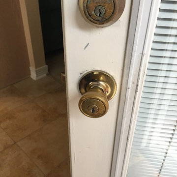 Entry door hardware replacement
