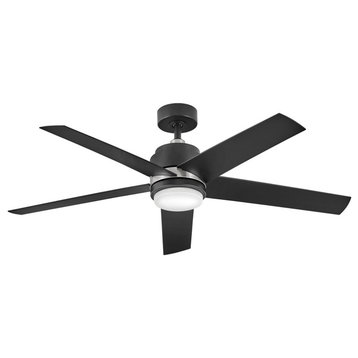 Hinkley Tier 54" Integrated LED Indoor/Outdoor Ceiling Fan, Matte Black