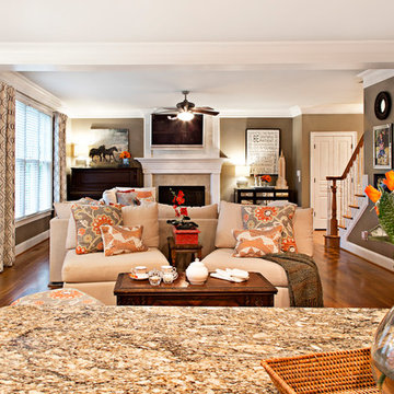 Transitional splash of orange!