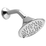 Toto - Toto Series A 5Spray Modes 2.5GPM 5.5" Showerhead Polished Chrome TS200A55#CP - At TOTO, we design simple, brilliant, and elegant solutions for basic human needs where every innovation and detail is designed with you in mind. Were committed to improving peoples lives and for over a century, weve made products that do just that. The TOTO Transitional Collection Series A Five Spray Showerhead offers a classic and clean design that adds style to any bathroom dcor. The showerhead has five spray modes to enhance your shower experience. Indulge and choose from a spray, spray and massage combo, massage, or a mist. The final mode is a pause, which enables the user to stop the flow of water without changing the temperature or volume settings of the shower control. Fixture offers maximum flow rate of 2.5 gpm and has a five inch diameter spray plate. Long lasting and durable, this showerhead is made of solid brass construction and features rubber nozzles that help to prevent limescale buildup. TOTO creates a clean, relaxed, and refreshing lifestyle by designing for every part of the bathroom and striving to bring more to every moment you spend there.  Shower arm purchased separately.