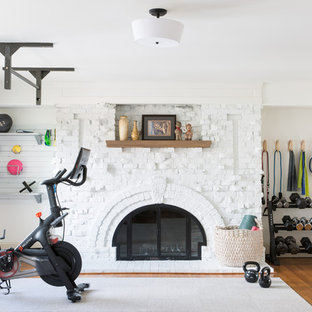 Design ideas for an eclectic home gym in San Francisco.