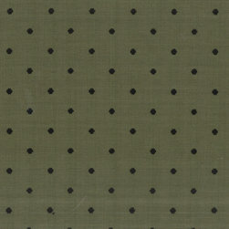 ROTH & TOMPKINS TEXTILES - Saybrook Fabric, Taupe and Black, 54''x36'' - Upholstery Fabric