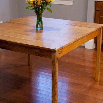 Square Red Oak Dining Table