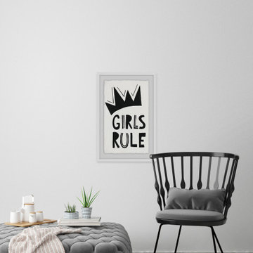 "Girls Rule" Framed Painting Print