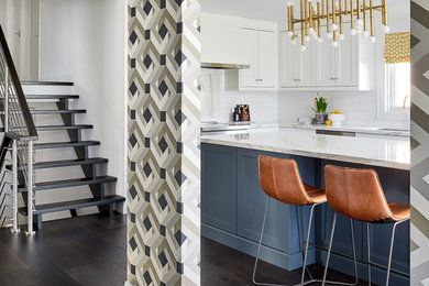 1960s kitchen photo in Toronto with an island
