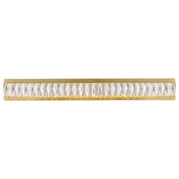 Mali Integrated LED Chip Light Gold Wall Sconce Clear Royal Cut Crystal
