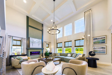 Beach style living room photo in DC Metro