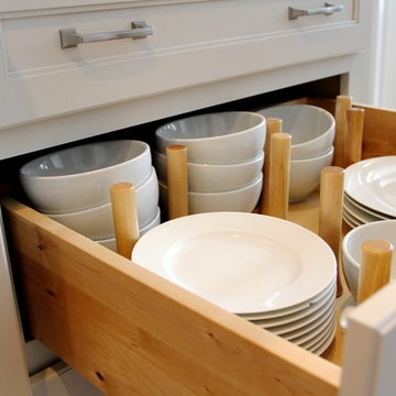 White & Gray Contemporary Kitchen
