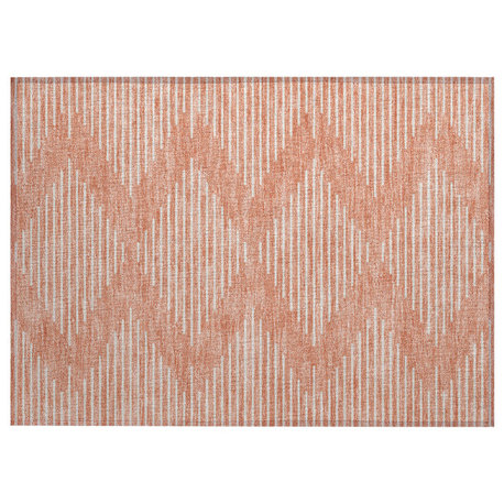 Machine Washable Indoor/Outdoor Chantille ACN1016 Salmon 1'8" x 2'6" Rug