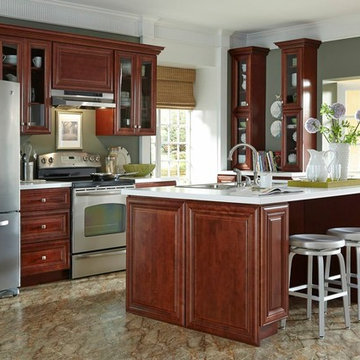 B.Jorgsen & Co. St. James Mahogany Kitchen Cabinets