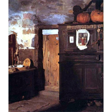Frederick Arthur Bridgeman Cottage Interior, 20"x25" Wall Decal