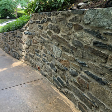 Rebuild and Restoration of Field Stone Driveway Walls in Spring Valley, DC