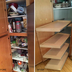 Angled Pantry Shelves - Pantry Cabinets