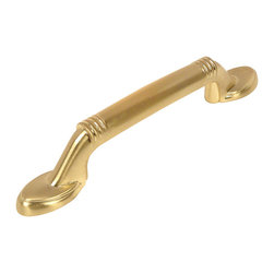 Cosmas - Cosmas 4183BB Brushed Brass Cabinet Pull, Set of 10 - Cabinet And Drawer Handle Pulls