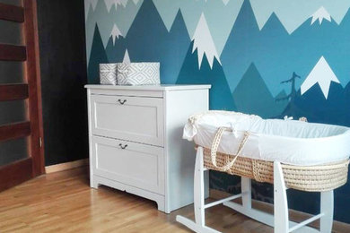 Bedroom - contemporary bedroom idea in Raleigh