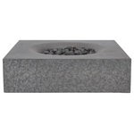 Pyromania Inc. - Pyromania Monument Concrete Fire Pit Table, 41"x41", Slate, Natural Gas - Looking for a stylish, high-end fire pit table that won't break the bank? Our Monument Square Fire Pit Table has just what you're looking for!