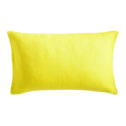 EUROPEAN FLAX LINEN PILLOW COVER &ndash; LEMON KIDNEY - Decorative Pillows