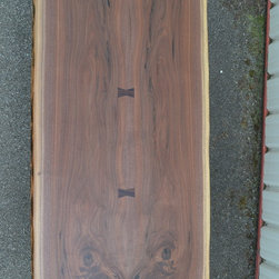 Live Edge Walnut Dining Table with New, Slender Trestle Base - Dining Tables