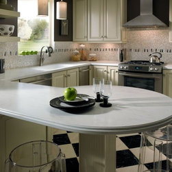 Breakfast Bar in Corian&reg; Rain Cloud. - Kitchen Countertops