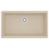 Karran Undermount 32.5" Single Bowl Quartz Workstation Sink, Bisque