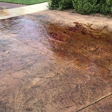 Seemless Slate Stamped Concrete with Acid Stain Jacksonville