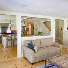 support beams between kitchen and living room