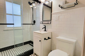 Sleek Modern Retro 3/4 Bathroom Remodel 1900 St. Paul home