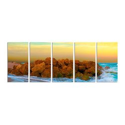 Ready2HangArt - Ready2hangart Bruce Bain 'Rainbow Rock II' Canvas Wall Art - Prints And Posters