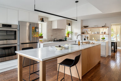 Example of a trendy kitchen design in Philadelphia