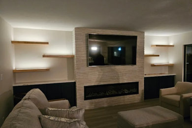Example of an arts and crafts living room design in Miami