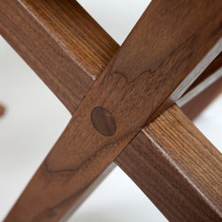 X-Base Stools - Leather Upholstery - Footstools And Ottomans
