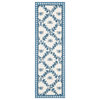 Safavieh Chelsea Collection HK55 Rug, Ivory/Blue, 2'6"x8'