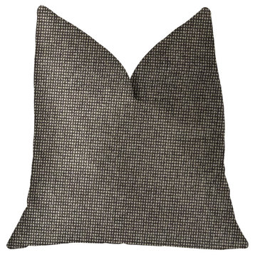 Plutus Abigail Charcoal Luxury Throw Pillow, Double Sided 20"x30" Queen