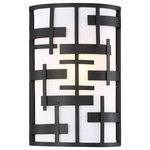 Nuvo Lighting - Lansing 1-Light Wall Sconce, Textured Black - Stylish and bold. Make an illuminating statement with this fixture. An ideal lighting fixture for your home.