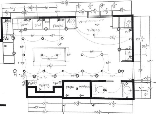 Help Kitchen Lighting Placement Plan, Recessed Light Placement Over Kitchen Sink