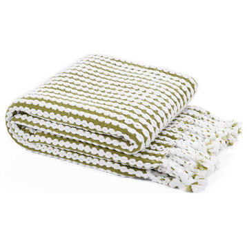 Chain Tweed Knit Throw Blanket